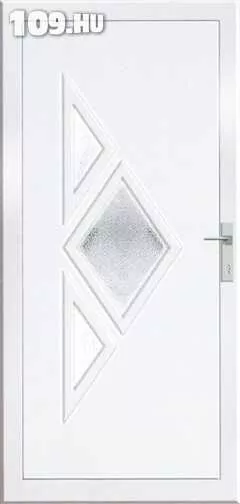 Ancestral fehér bejárati ajtó, üveges panel Békéscsaba