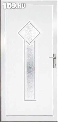Umbriel fehér bejárati ajtó, üveges panel Békéscsaba